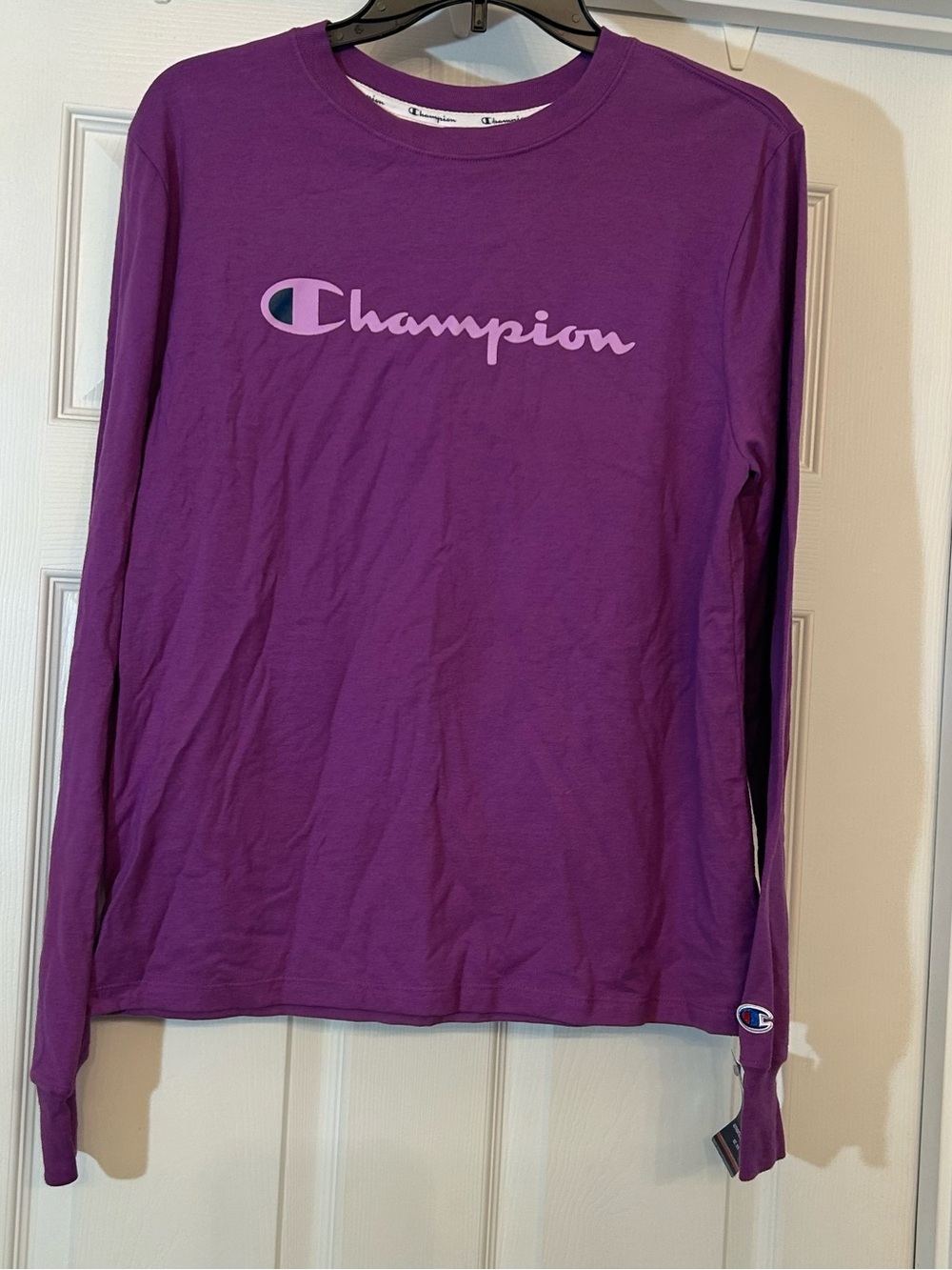 Champion Long Sleeve Logo Tee Purple Women’s M 🆕
